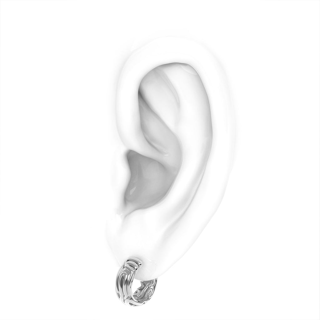 Nacre Hoops - designové náušnice - 925/1000 ag 7,31 g nebo 14kt / 18kt au 10,31 g