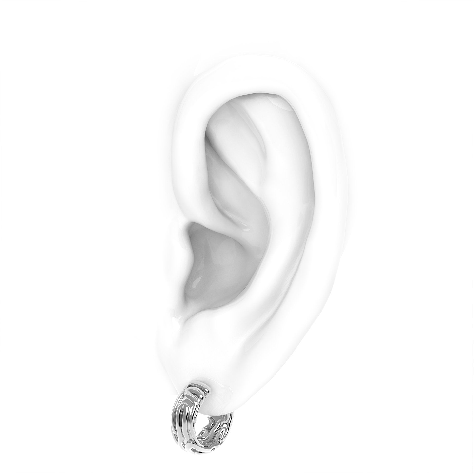 Nacre Hoops - designové náušnice - 925/1000 ag 7,31 g nebo 14kt / 18kt au 10,31 g