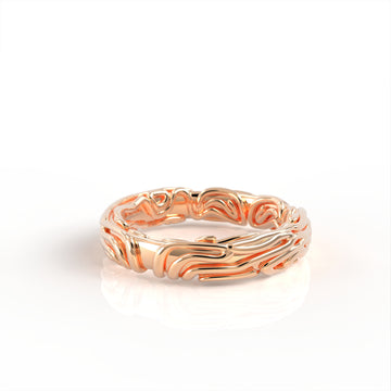 Nacre Brain Coral - designer ring - white gold - au 14kt 7.41 g / ag 5.94 g