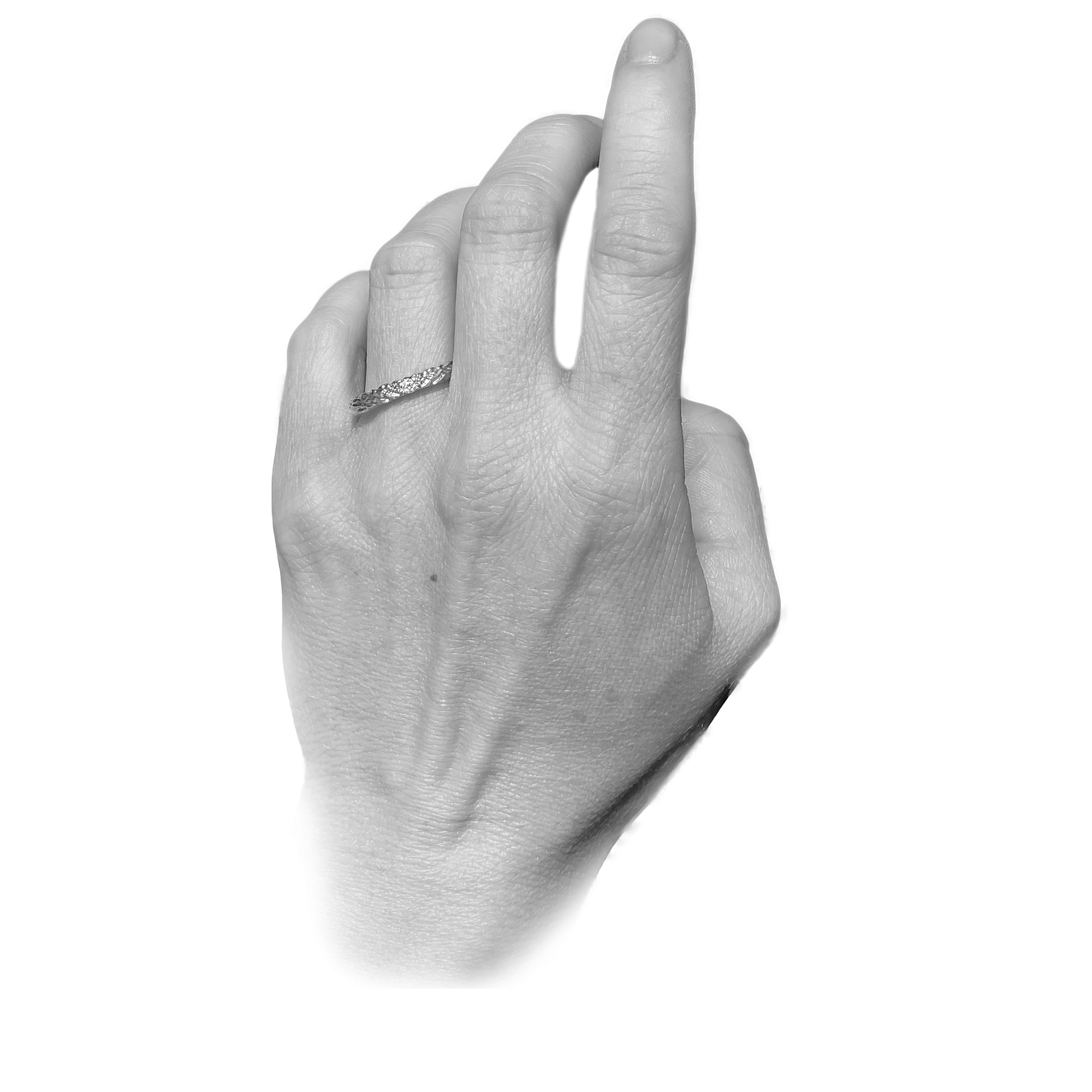 Nacre glint - designový zásnubní prsten s briliantem nebo smaragdem 0.10ct Sl1/G bílé zlato 14kt 3.33 g - antonielecher