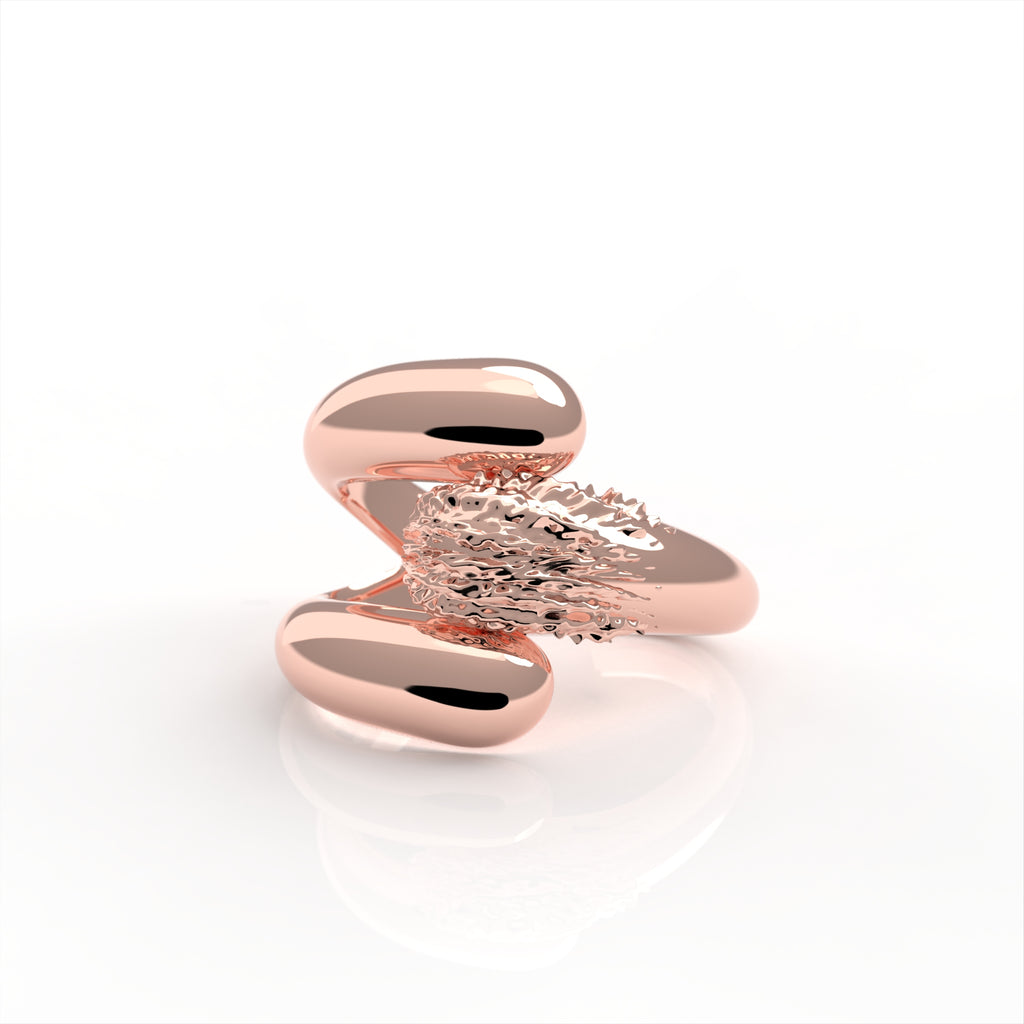 Nacre Julia Ear cuff - designová náušnice růžová- 925/1000 ag  4,43 g nebo 14kt / 18kt au  7,43 g