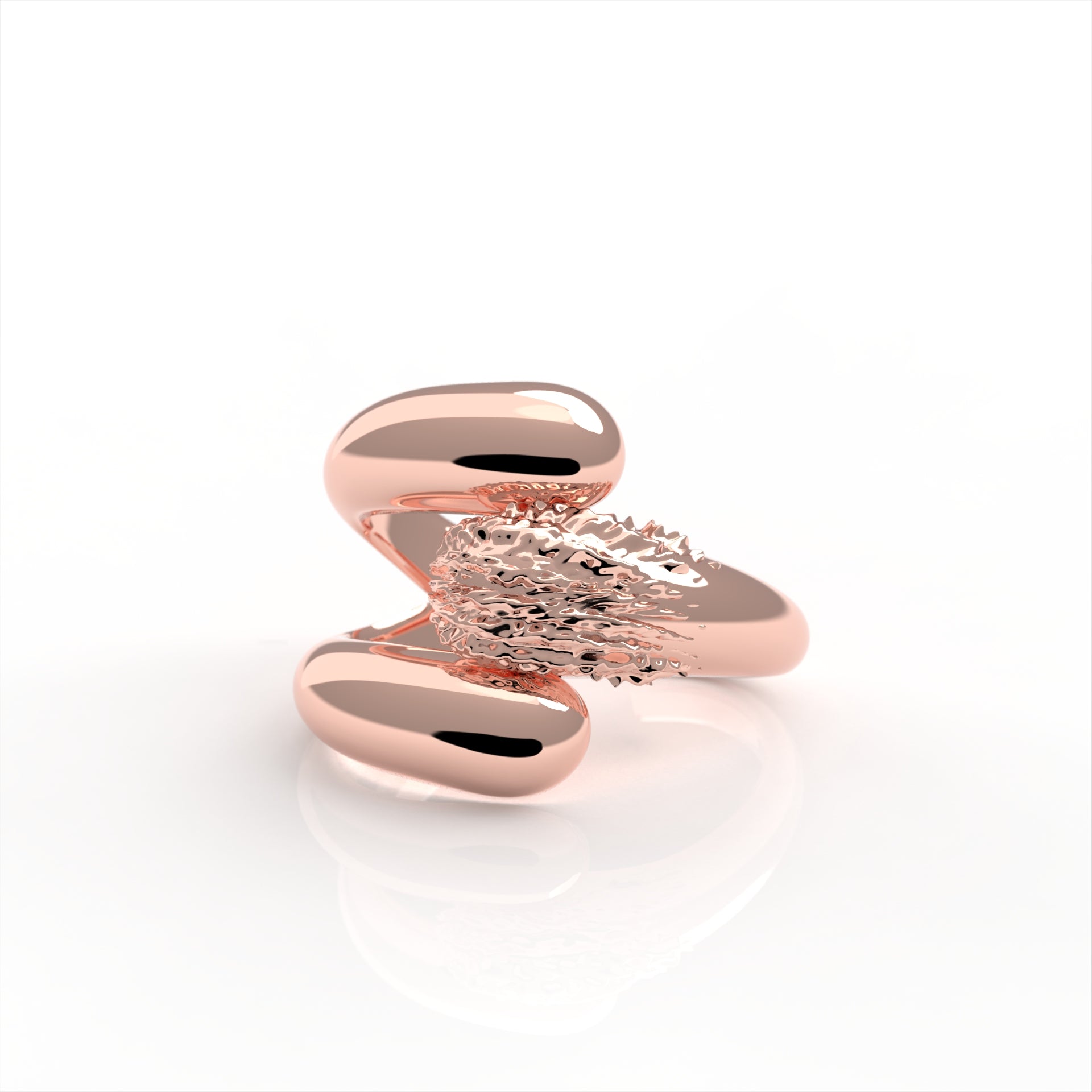 Nacre Julia Ear cuff - designová náušnice růžová- 925/1000 ag  4,43 g nebo 14kt / 18kt au  7,43 g