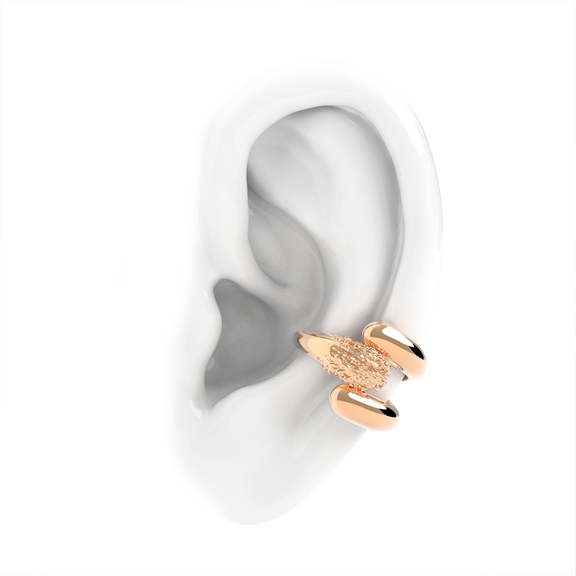 Nacre Julia Ear cuff - designová náušnice žlutá - 925/1000 ag  4,43 g nebo 14kt / 18kt au  7,43 g