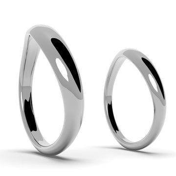 Nacre Universe - designové snubní prsteny ze 14 kt bílého zlata 6,04 g - antonielecher