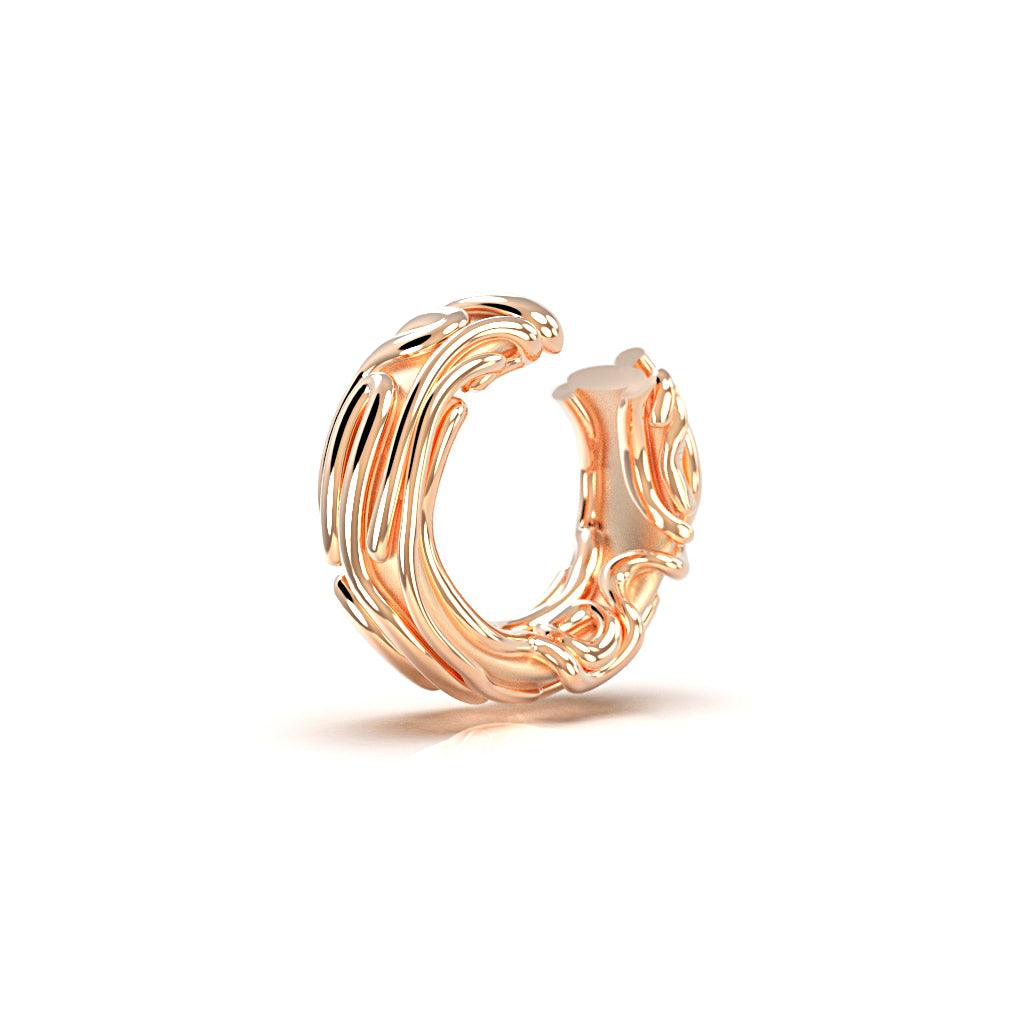 Nacre Ear cuff - designová náušnice žlutá - 925/1000 ag 3,14 g nebo 14kt / 18kt au 6,14 g