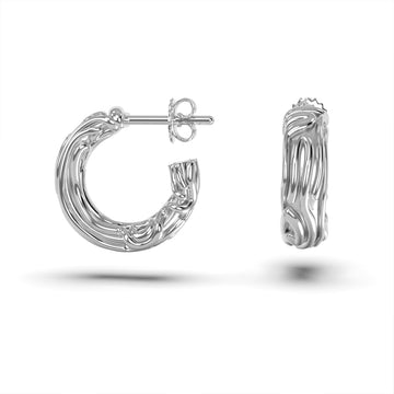 Nacre Hoops - designové náušnice - 925/1000 ag 7,31 g nebo 14kt / 18kt au 10,31 g