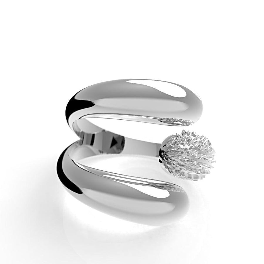 Nacre Julia - designový prsten - bílé zlato - au 14kt - 8.01 g / ag 925/1000 - 6 g - antonielecher