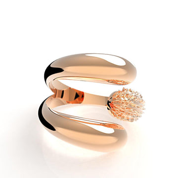Nacre Julia - designový prsten - žluté zlato - au 14kt - 8.01 g / ag 925/1000 - 6 g