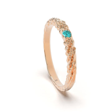 Nacre glint - designový zásnubní prsten s briliantem nebo smaragdem 0.10ct Sl1/G žluté zlato 14kt 3.33 g - antonielecher