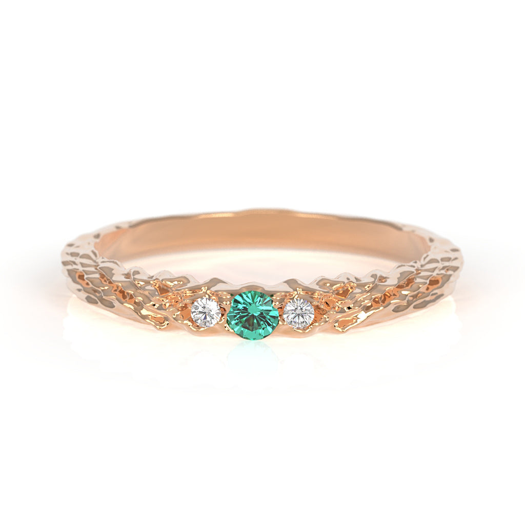 Nacre glint - moderní zásnubní prsten