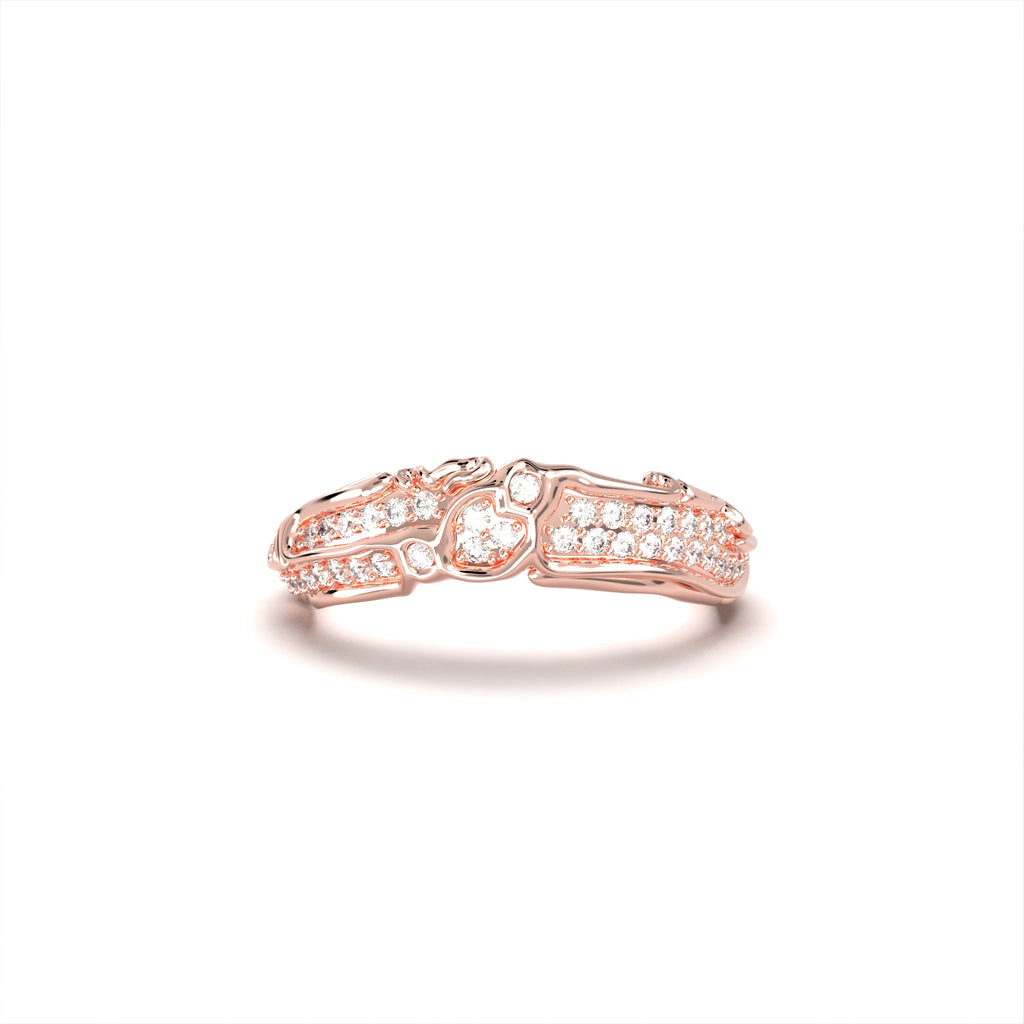 Nexus pavé - gold ring with diamonds