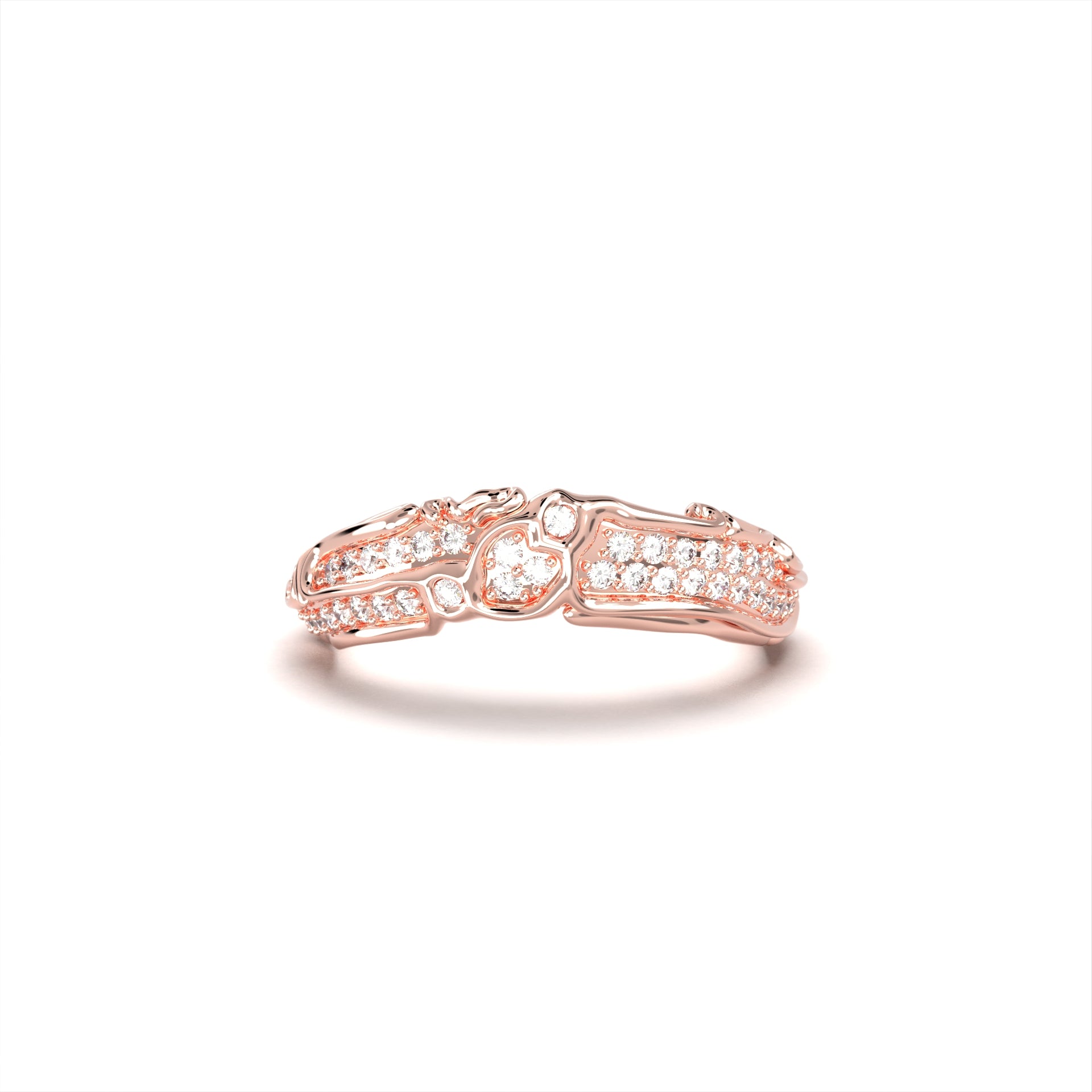 Nexus pavé - gold ring with diamonds