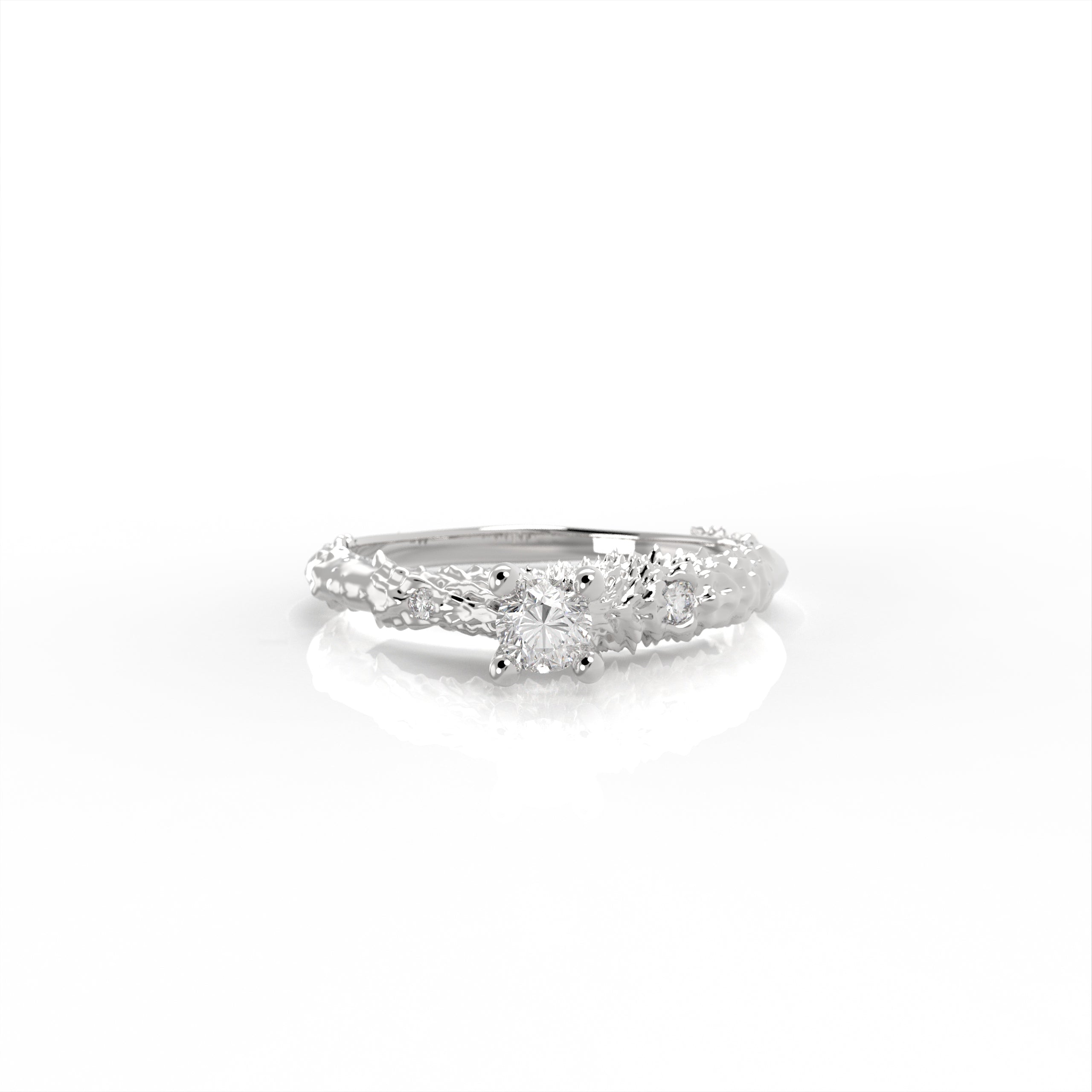 Passion -zásnubní prsten z bílého zlata