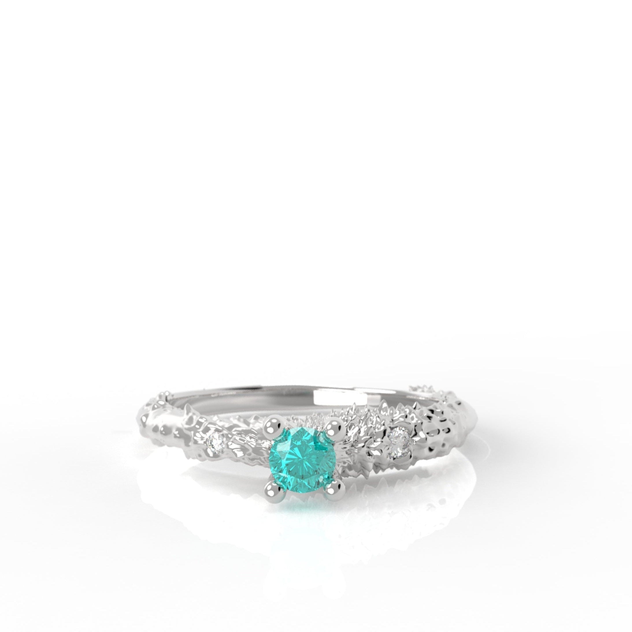 Passion -zásnubní prsten z bílého zlata