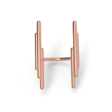 Designový prsten Space Vertikal růžové zlato 4.80 g (au / ag) - antonielecher