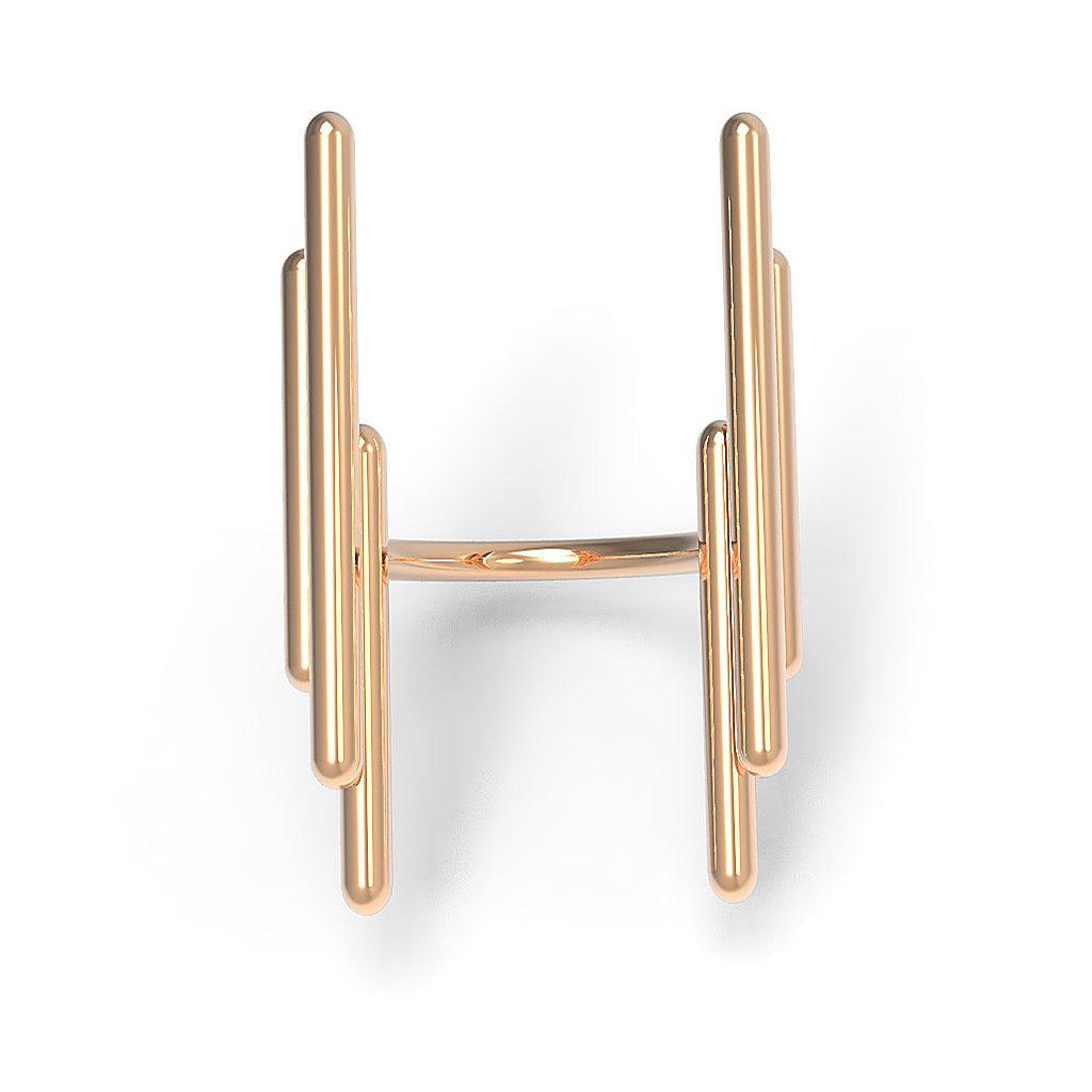 Designový prsten Space Vertikal žluté zlato 4.80 g (au / ag) - antonielecher