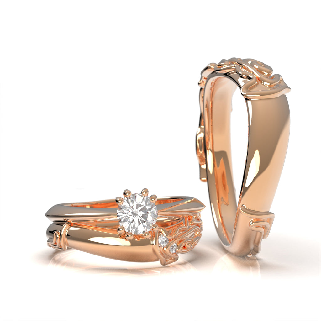 Teneritas - zásnubní prsten ze žlutého zlata s diamantem