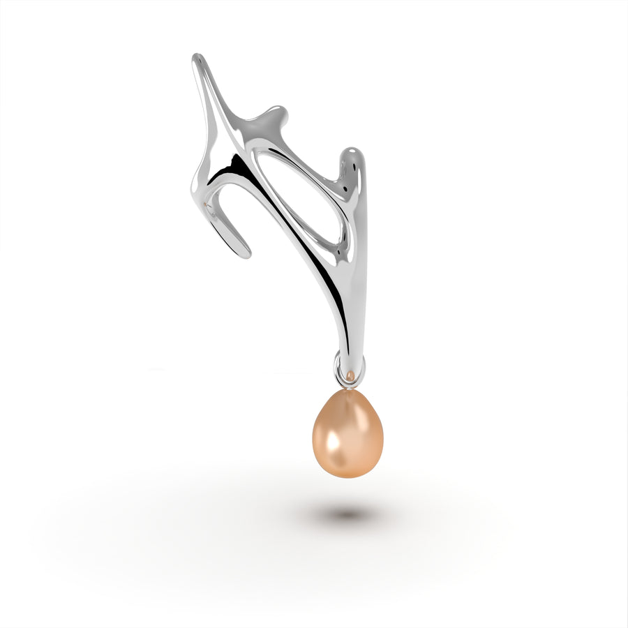 Radiozoa - designer pendant with gold sea pearl (AA) - Au 585/1000 approx. 0.156 g 925/1000 ag approx. 0.125 g