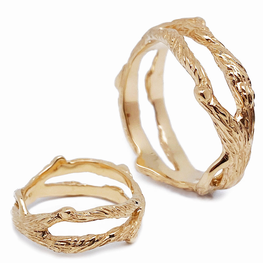 Rami - designer wedding rings made of 14kt / 18kt gold approx. 10.11 g