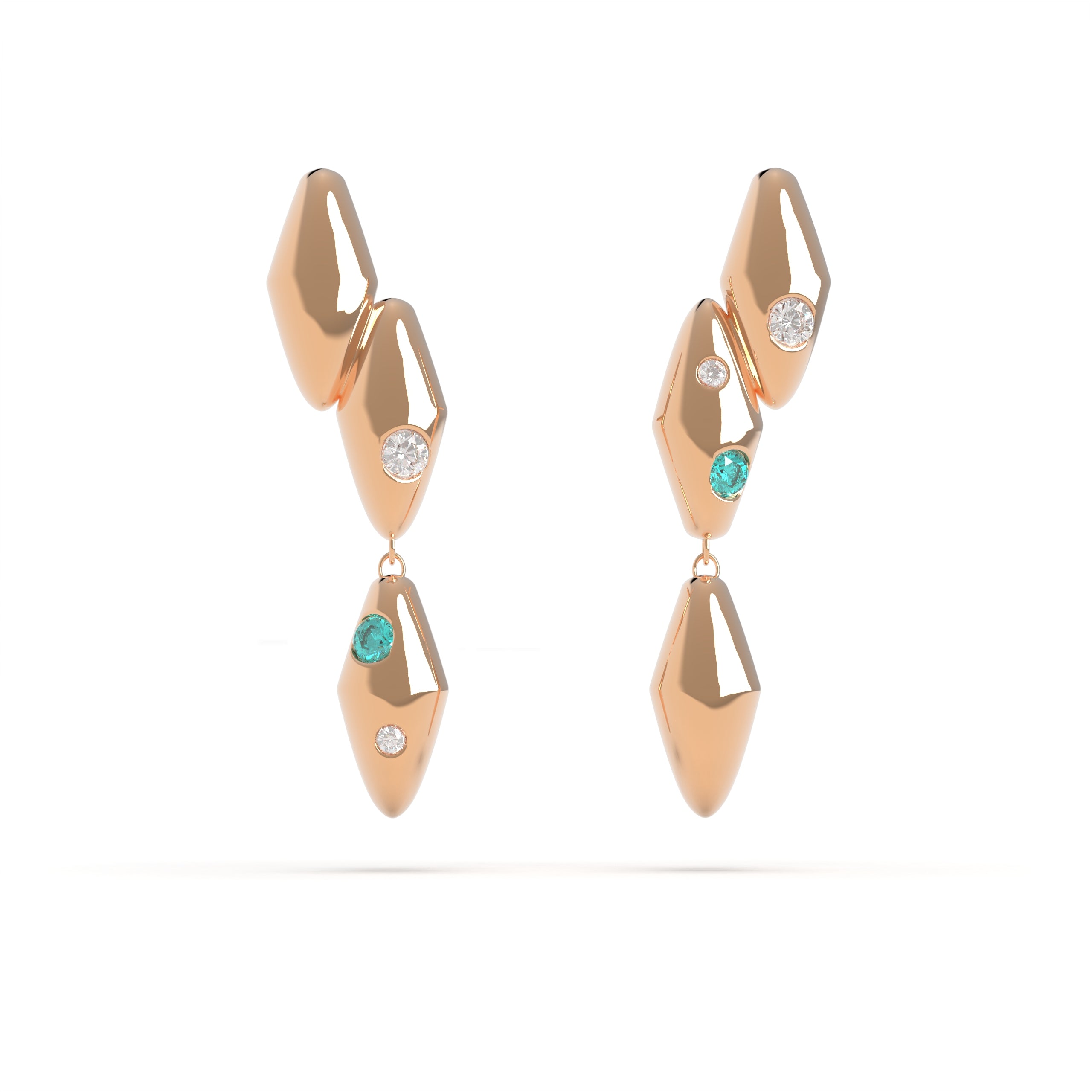 Serpens - zlaté náušnice