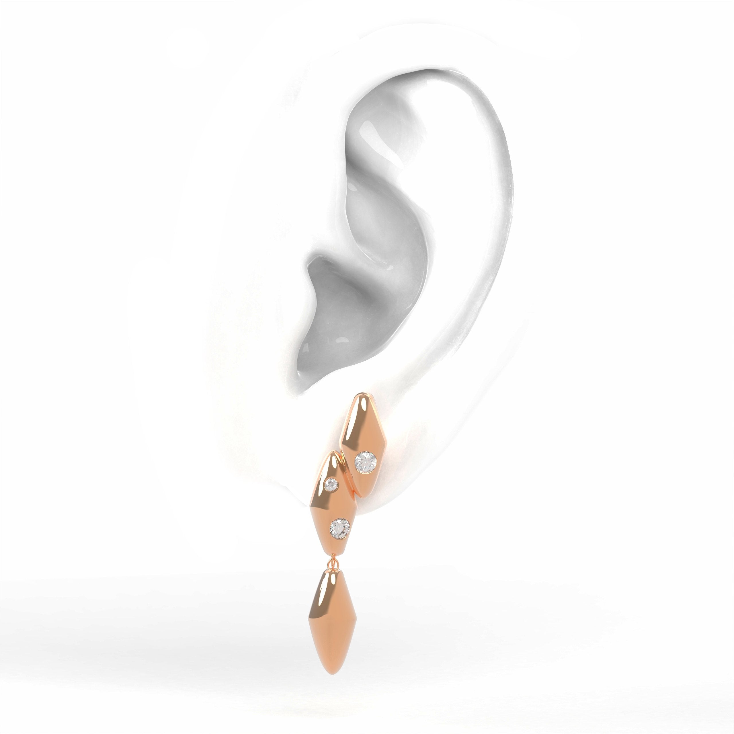 Serpens - zlaté náušnice