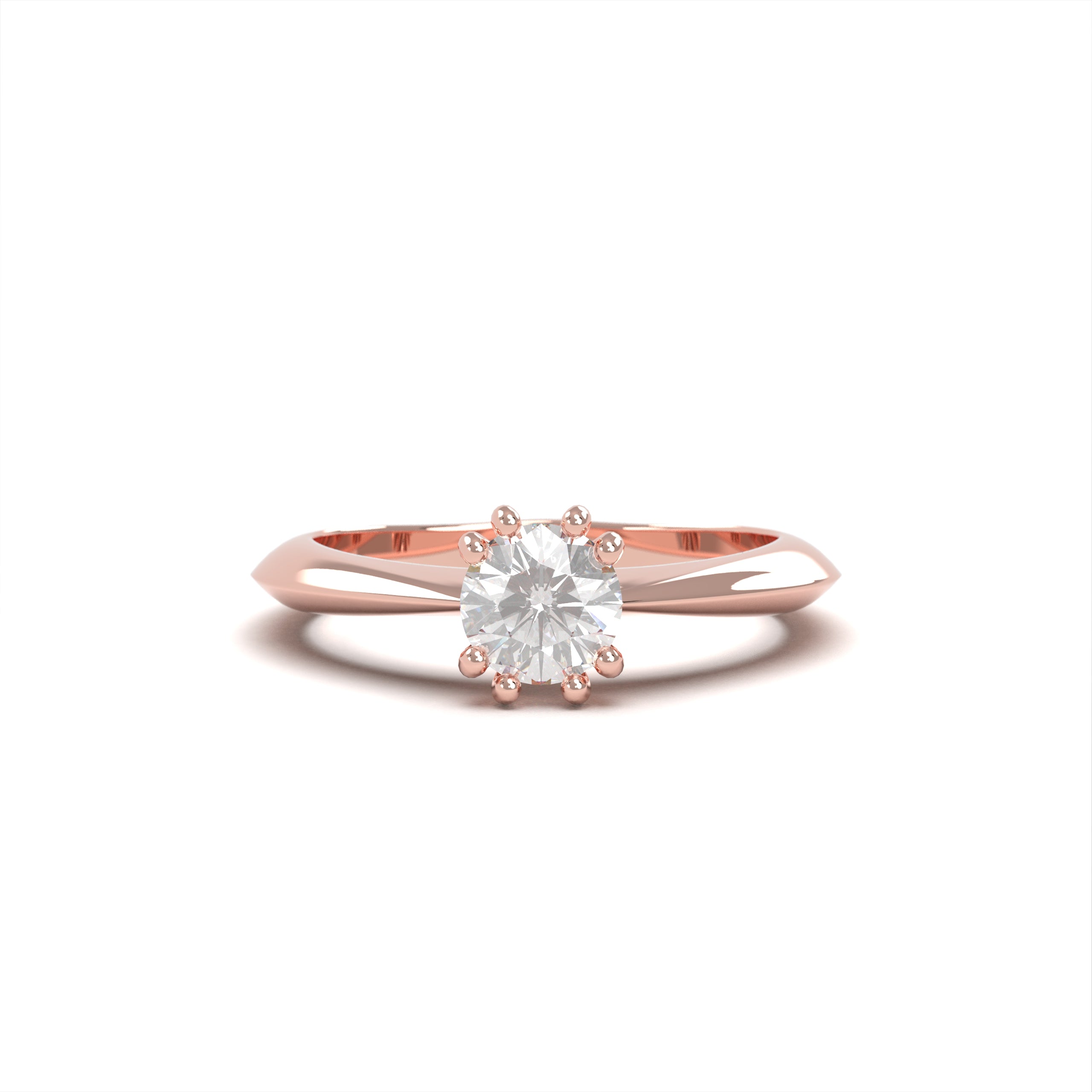 Teneritas - designer engagement ring with a 0.50ct solitaire SI1/G / 14kt, weight approx. 2.9g