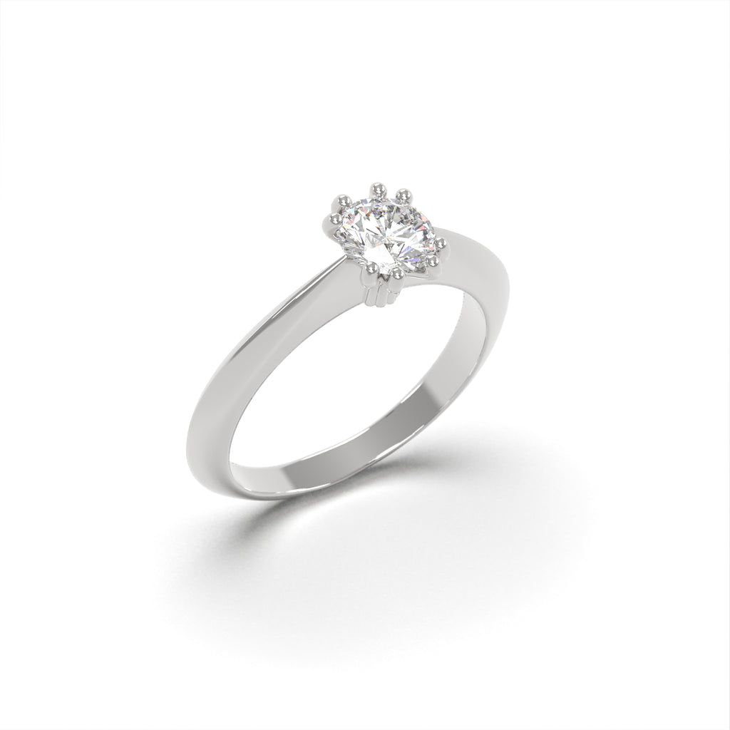 Teneritas - designer engagement ring with a 0.50ct solitaire SI1/G / 14kt, weight approx. 2.9g