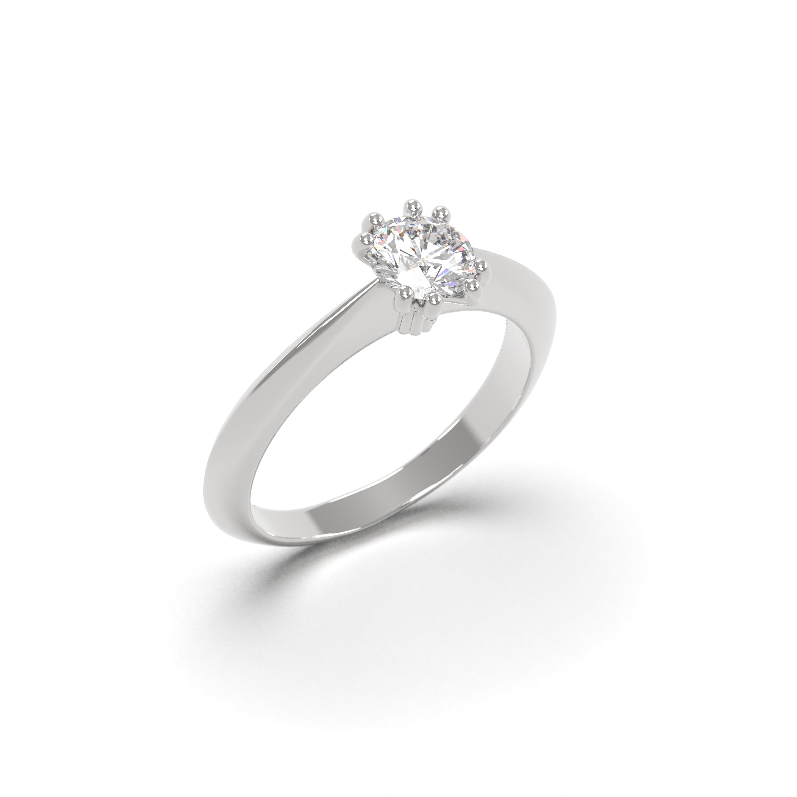 Teneritas - designer engagement ring with a 0.50ct solitaire SI1/G / 14kt, weight approx. 2.9g
