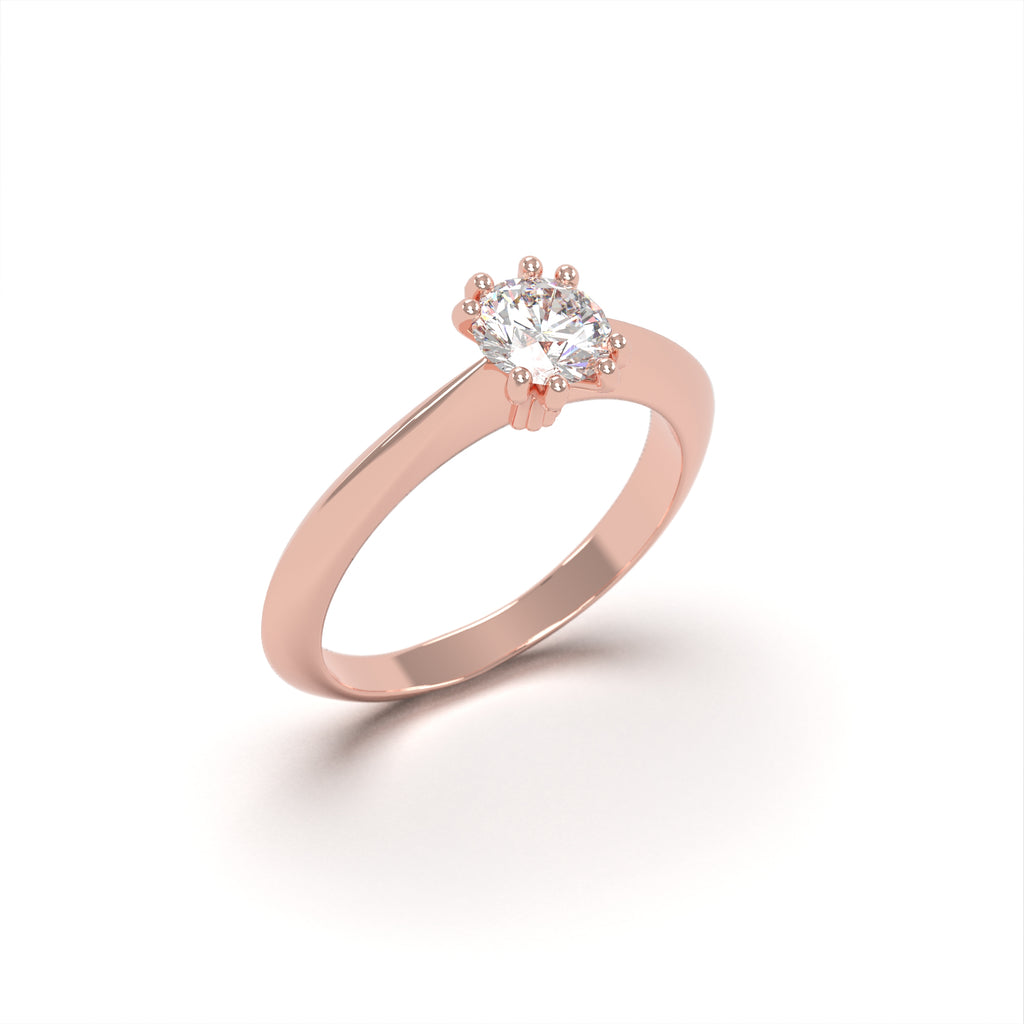 Teneritas - designer engagement ring with a 0.50ct solitaire SI1/G / 14kt, weight approx. 2.9g