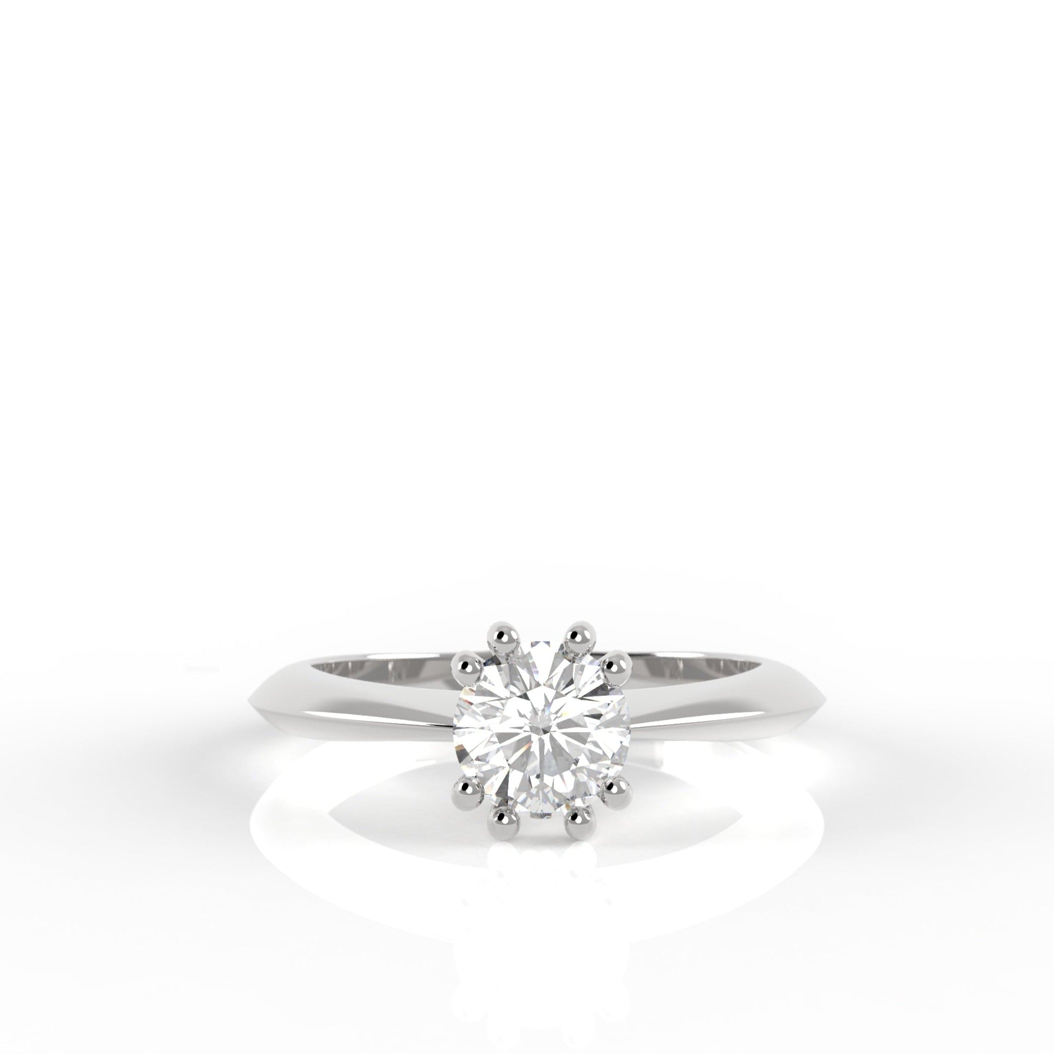 Teneritas - zásnubní prsten z bílého zlata s diamantem