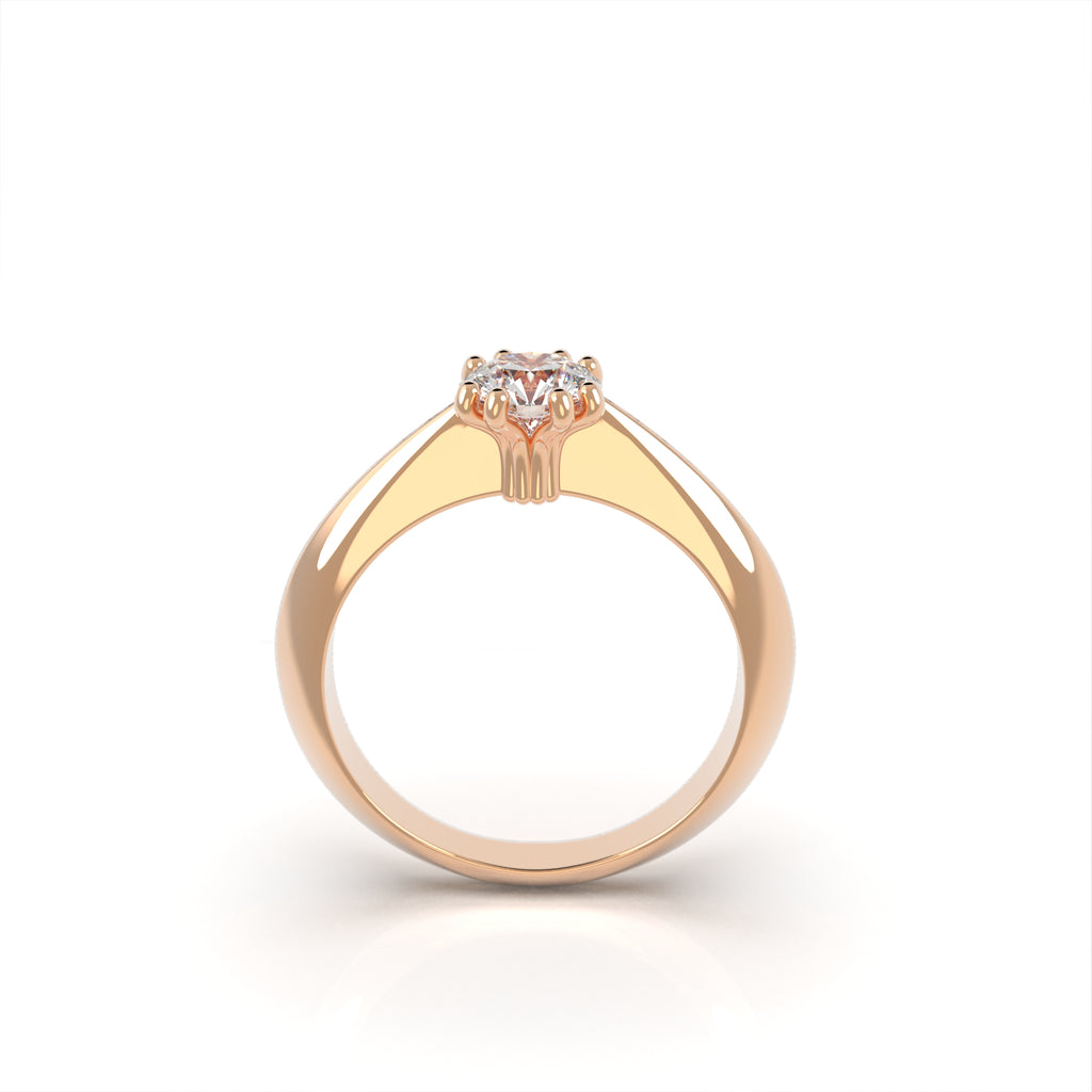 Teneritas - zásnubní prsten ze žlutého zlata s diamantem