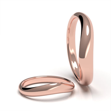 Nacre Universe - designer wedding rings in 14 kt rose gold 6.04 g