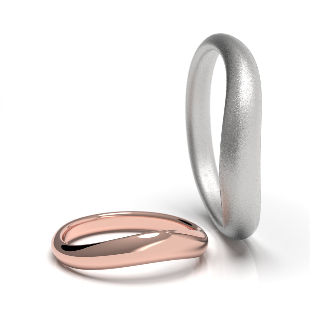 Universe - snubní prsteny ze bílého zlata