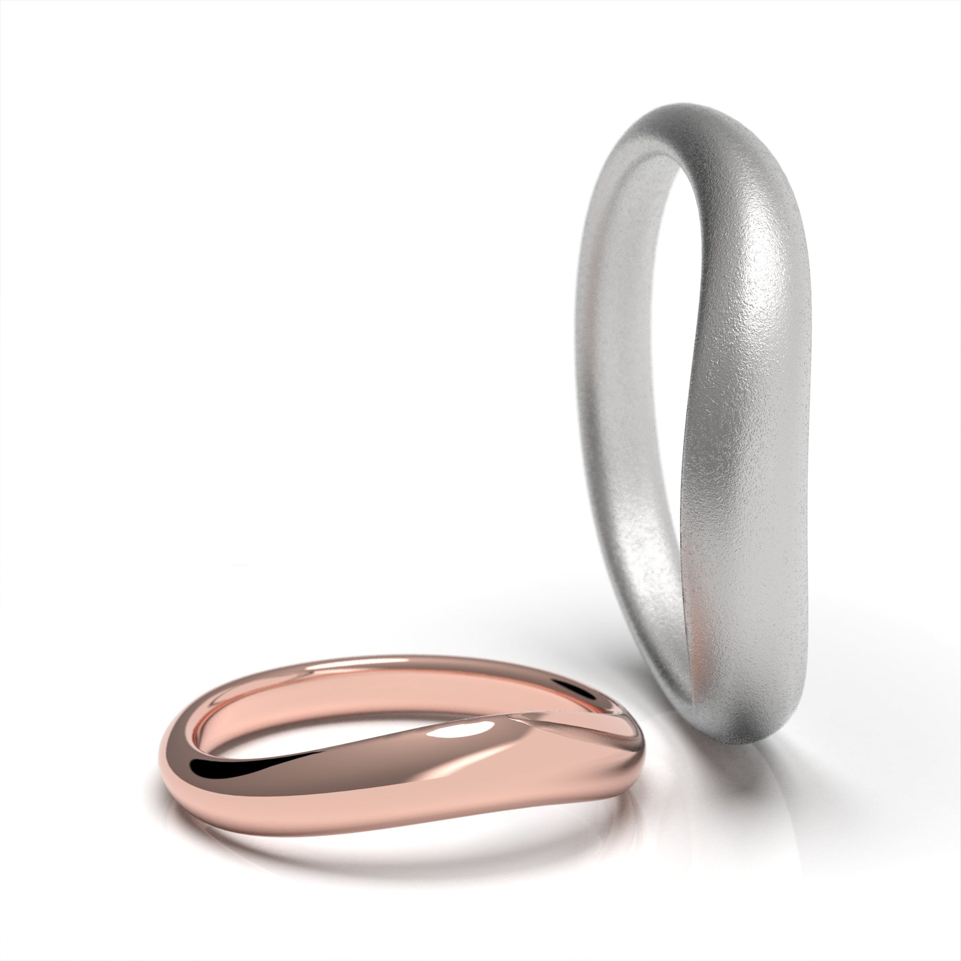 Universe - snubní prsteny ze bílého zlata