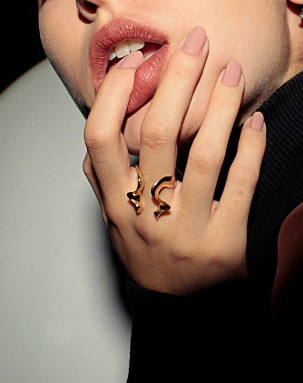 Nacre Alysia - designový prsten - au 14kt - 14.32 g / ag 925/1000 - 10 g - antonielecher