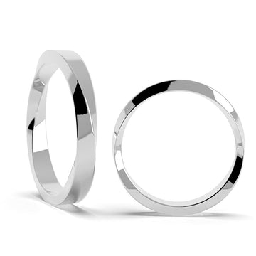 Möbius - designové snubní prsteny z bílého zlata - 14 kt bílé zlato 8.03 g výška 3 mm rhodiováno - antonielecher