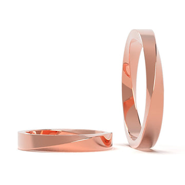 Möbius - designové snubní prsteny z růžového zlata - 14 kt růžové zlato 8.03 g - antonielecher