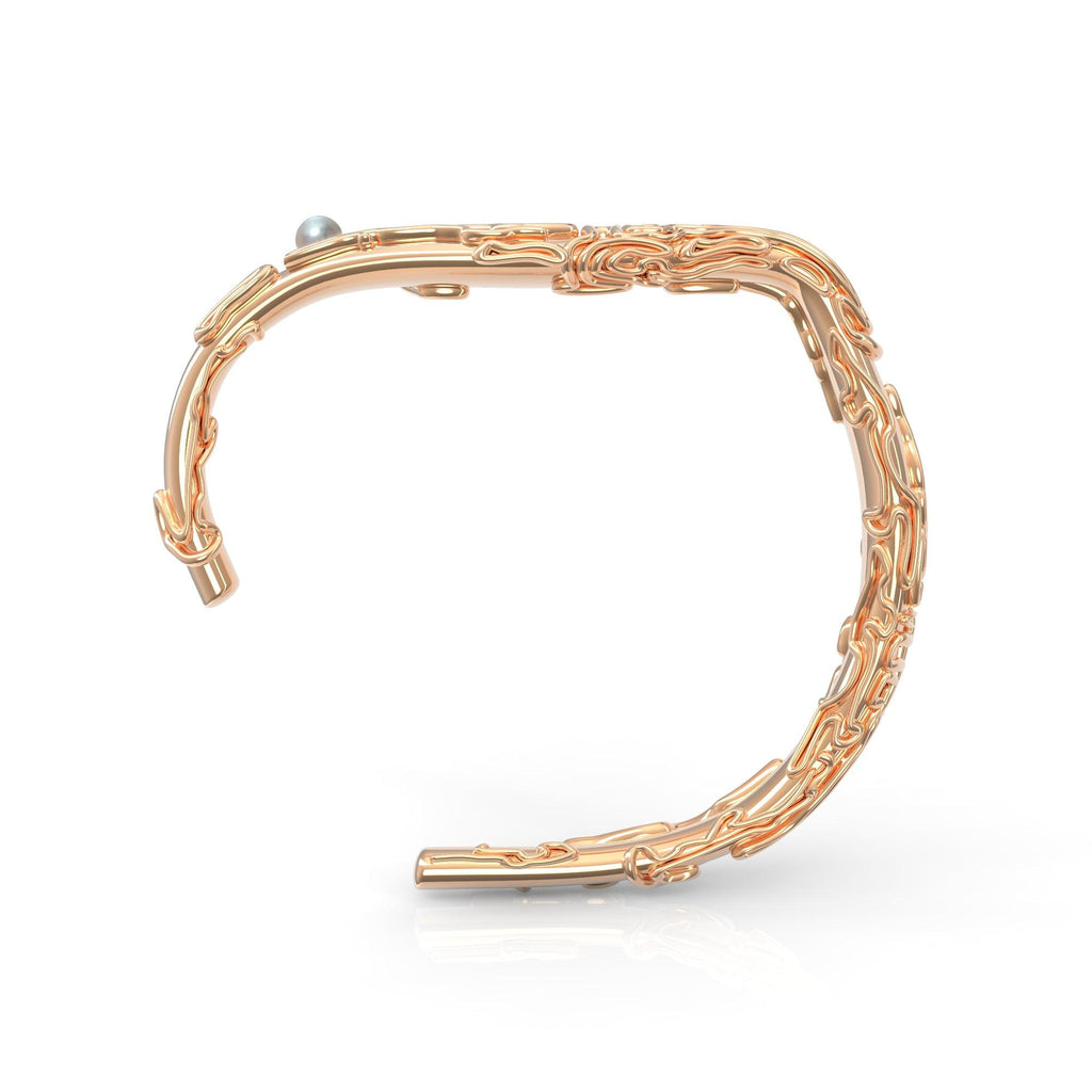 Nacre Brain Coral zlatý náramek s mořskou perlou (žluté zlato) au 14kt 36.02 g / pozlacené ag 925/1000 28.91 g - antonielecher