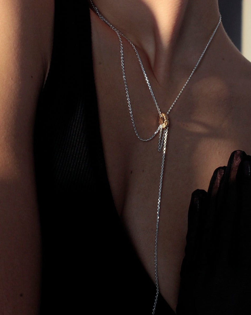 Nacre Brain Coral - designový náhrdelník s přívěskem mix - au 14kt - 11.32 g / ag 925/1000 - 10 g - antonielecher