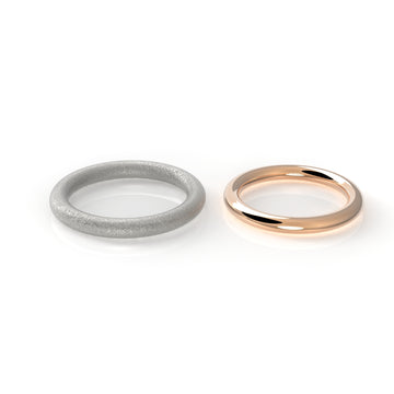 Love Bauhaus - o - zlaté designové snubní prsteny 14 kt au 7.8 g