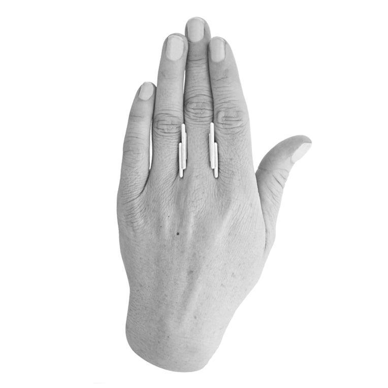 Designový prsten Space Vertikal žluté zlato 4.80 g (au / ag) - antonielecher