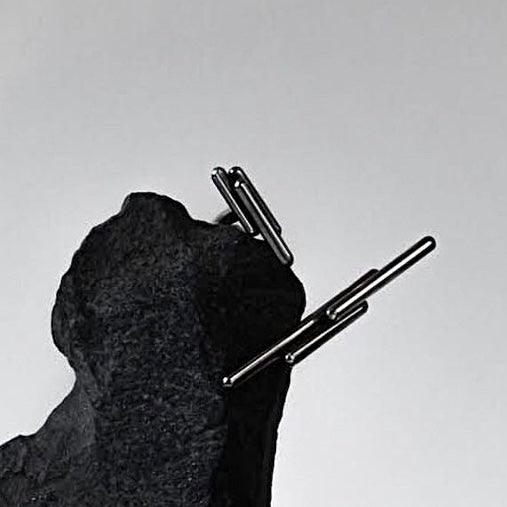 Designový prsten Space Horizontal vertical růžové zlato 4.20 g (au / ag) - antonielecher