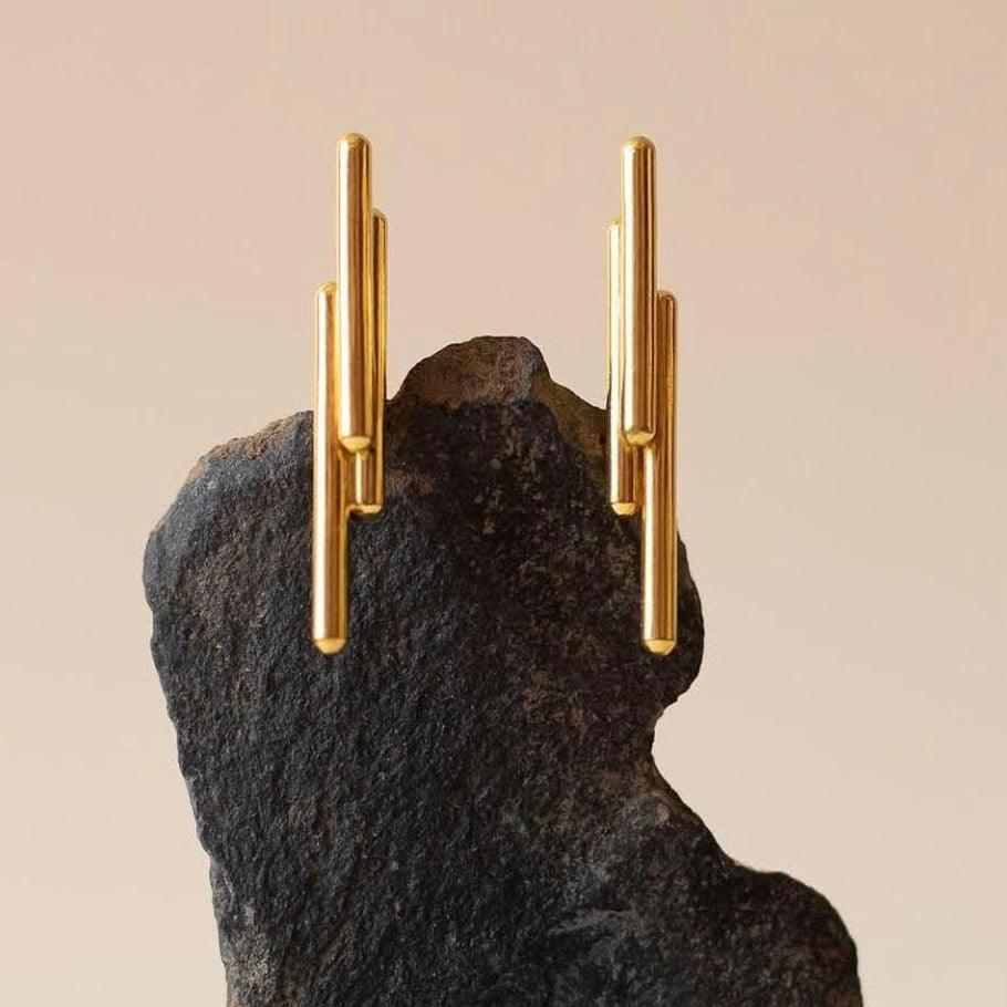 Designový prsten Space Vertikal růžové zlato 4.80 g (au / ag) - antonielecher