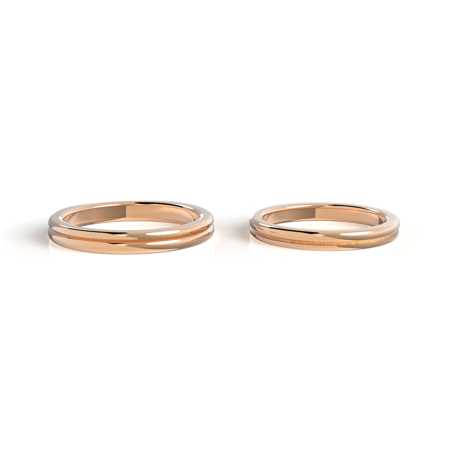 Love Bauhaus - s - designové snubní prsteny 14 kt au 6.70 g