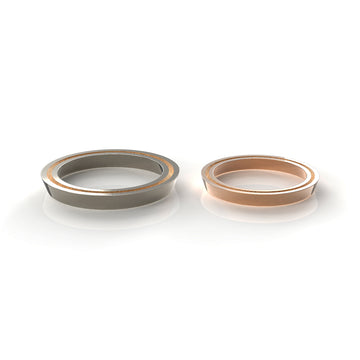 Love Bauhaus - v - designové snubní prsteny 14 kt au 6.70 g
